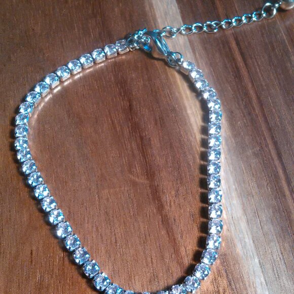 Pink Cubic Zirconia Stainless Steel Tennis Bracelet - Picture 4 of 14